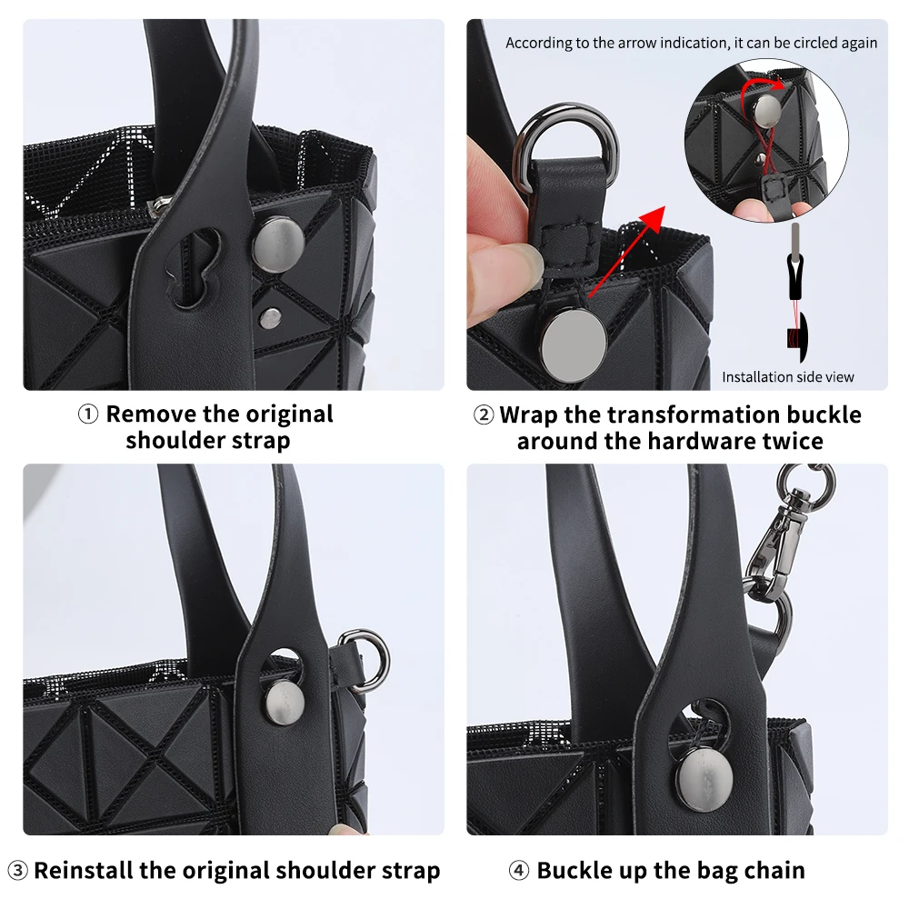 CRAZYSMITH Transformation Buckles for Issey Miyake Underarm Crossbody Replacement Bag Strap Anti-wear Buckle Bag Strap Connector