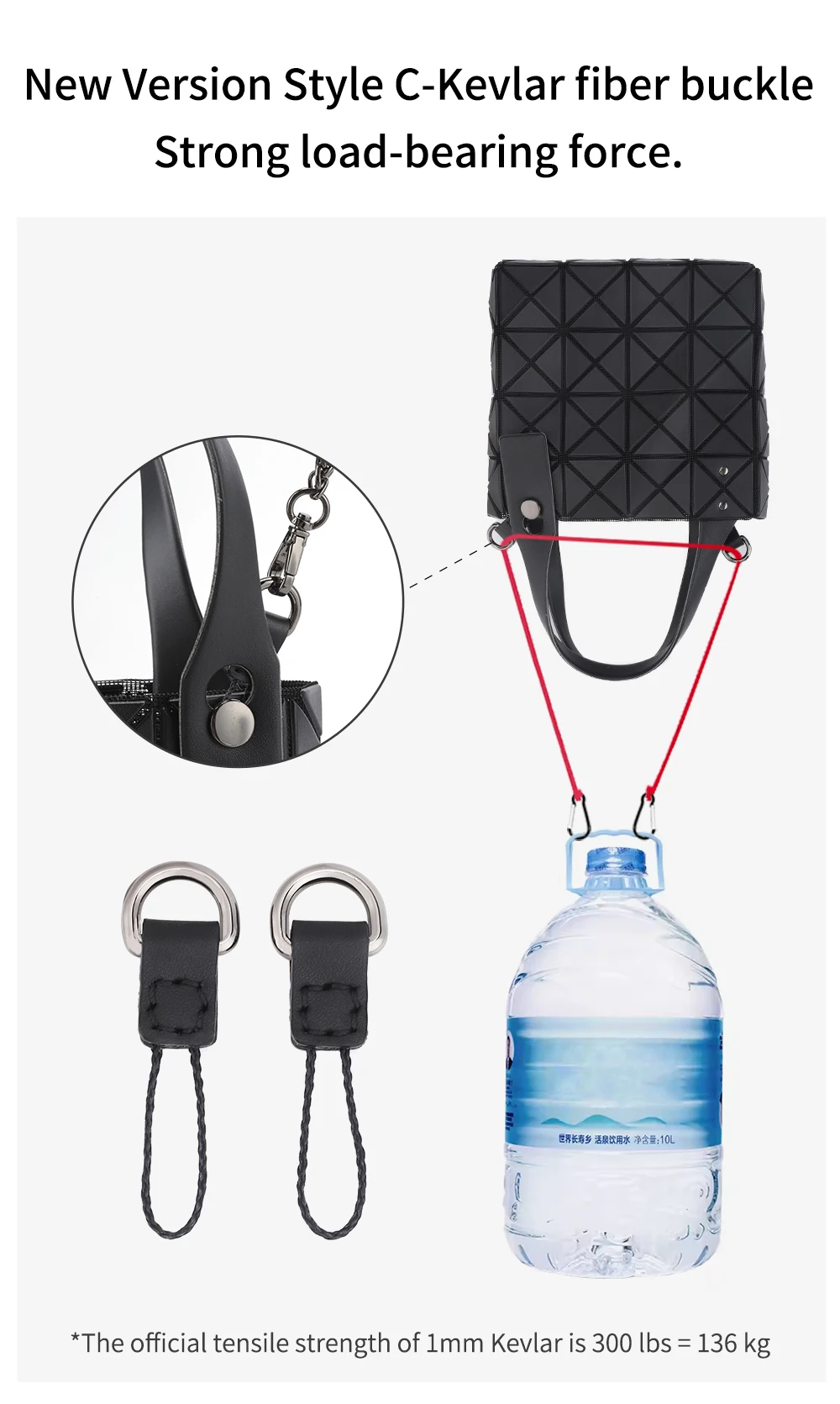 CRAZYSMITH Transformation Buckles for Issey Miyake Underarm Crossbody Replacement Bag Strap Anti-wear Buckle Bag Strap Connector