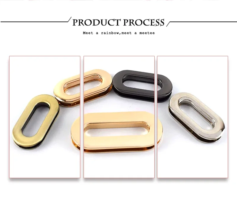 4Pcs Deepeel 18/25/32/38mm Metal Eyelets Screw Buckle Oval Grommet Hook for Bags Strap Shoes Clasp Luggage Hardware Accessories