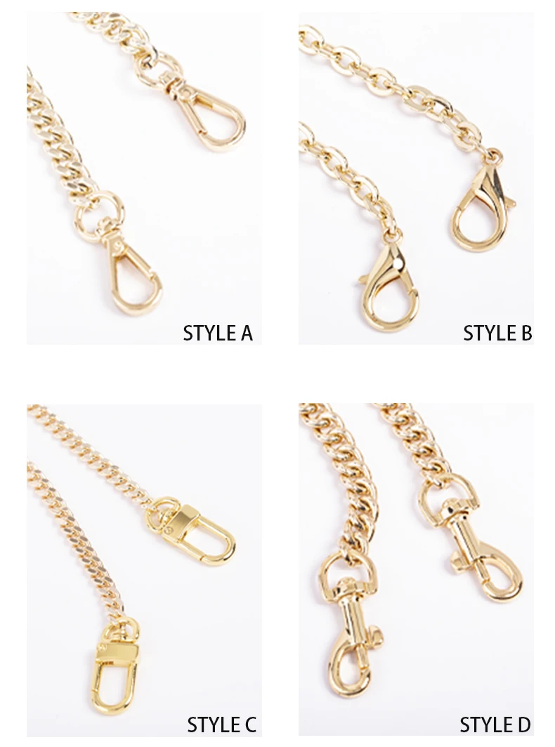 CRAZYSMITH Metal Bag Chain Transformation Bag Strap Replacement Underarm Crossbody Shoulder Handbag Extension Chains Accessories