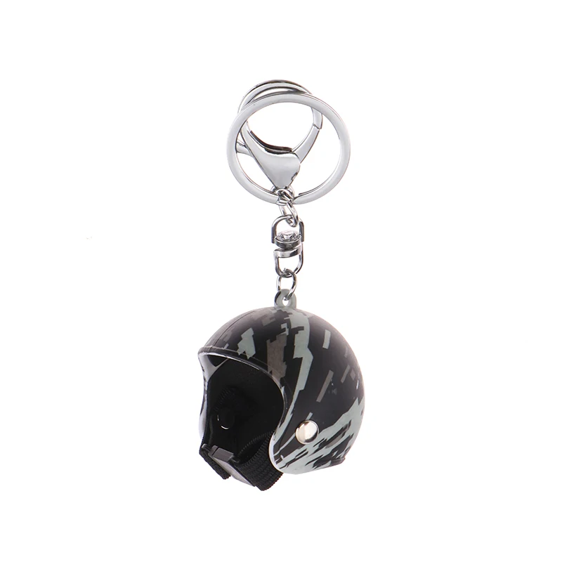 Creative Helmet Key Chain Pendant Fashion Safety Helmet Car Key Ring Bag Charm Decoration Motorcycle Club Fan Gift