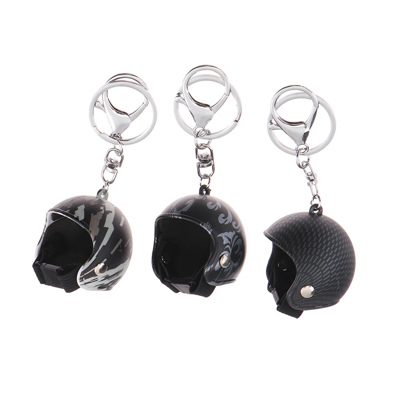 Creative Helmet Key Chain Pendant Fashion Safety Helmet Car Key Ring Bag Charm Decoration Motorcycle Club Fan Gift