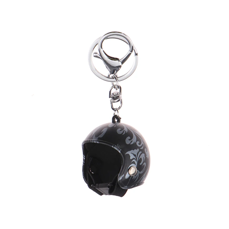 Creative Helmet Key Chain Pendant Fashion Safety Helmet Car Key Ring Bag Charm Decoration Motorcycle Club Fan Gift