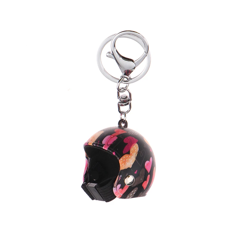Creative Helmet Key Chain Pendant Fashion Safety Helmet Car Key Ring Bag Charm Decoration Motorcycle Club Fan Gift