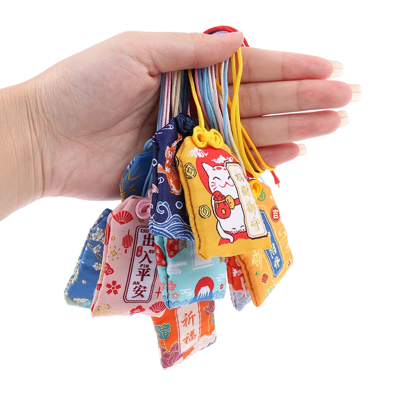 1pcs Kid Gift Pendant New Classic Japanese Prayer Imperial Amulet Omamori Fortune Success WorkGod Of Wealth Small Blessing Bag