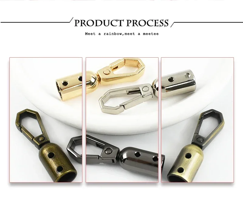 2/4/10/20Pcs Metal Bag Buckles Strap Cord Lock Tassel Cap Clip Clasp for Bags Straps Handbag Decor Hook Hardware Accessories