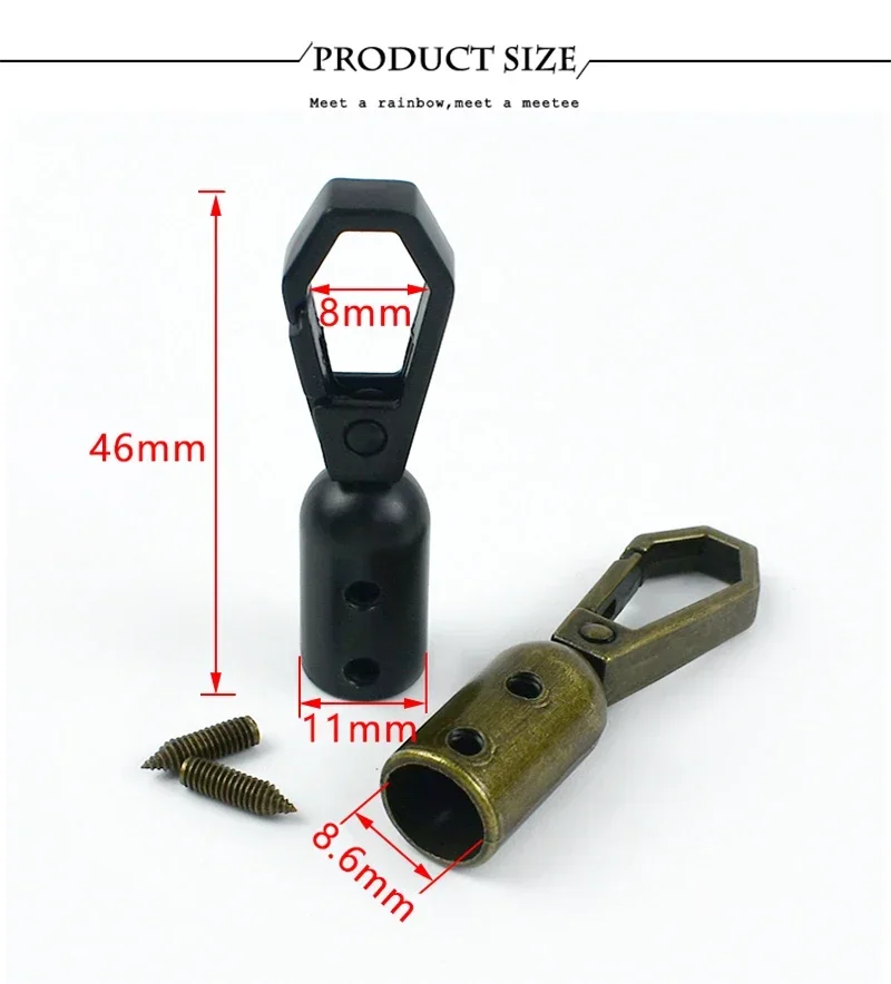 2/4/10/20Pcs Metal Bag Buckles Strap Cord Lock Tassel Cap Clip Clasp for Bags Straps Handbag Decor Hook Hardware Accessories