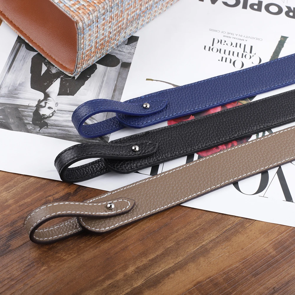 Genuine Leather Bag Strap Women Handbag Belt Shoulder Messenger Crossbody Bag Wide Strap Replacement Lychee Pattern Bag Strap