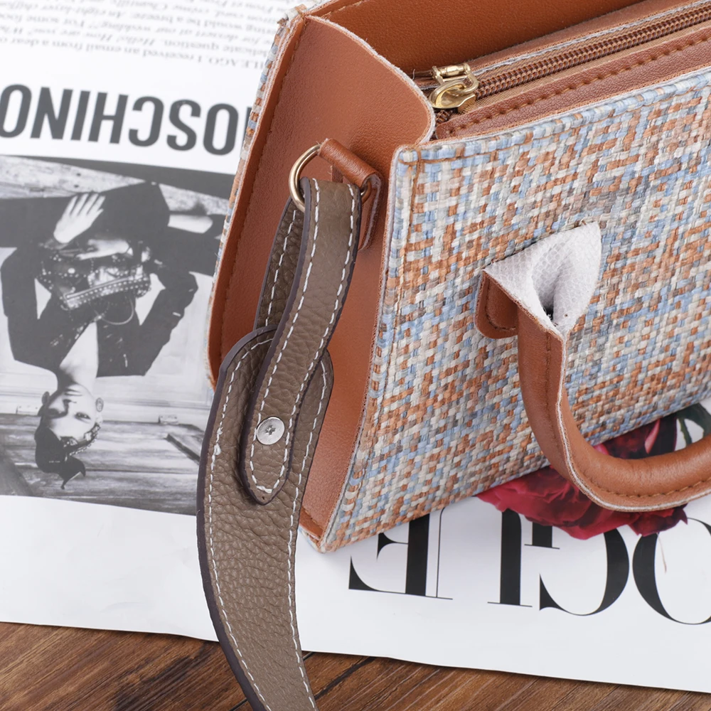 Genuine Leather Bag Strap Women Handbag Belt Shoulder Messenger Crossbody Bag Wide Strap Replacement Lychee Pattern Bag Strap