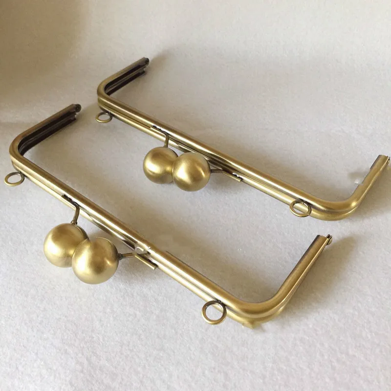 Metal Purse Frame Big Ball Kiss Lock Hanger Handle Accessaries Wallet Bag Frame Vintage DIY Bag Parts With Clasp Wholesale Price