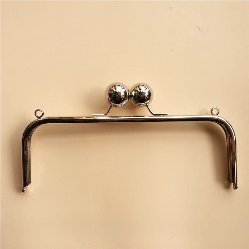 Metal Purse Frame Big Ball Kiss Lock Hanger Handle Accessaries Wallet Bag Frame Vintage DIY Bag Parts With Clasp Wholesale Price