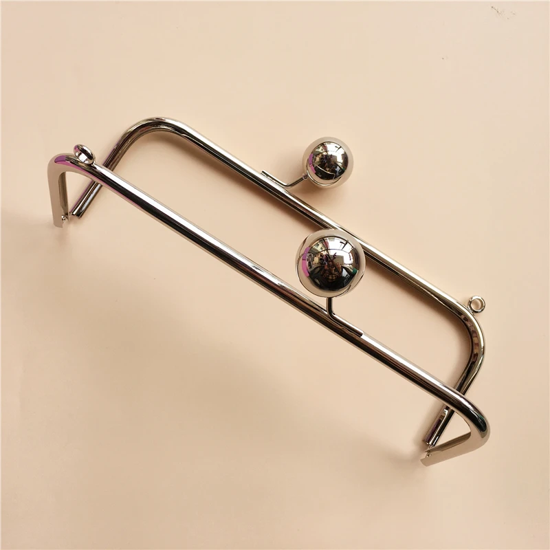 Metal Purse Frame Big Ball Kiss Lock Hanger Handle Accessaries Wallet Bag Frame Vintage DIY Bag Parts With Clasp Wholesale Price