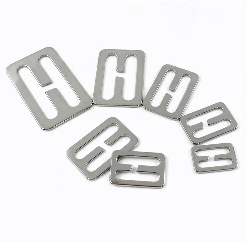 5/10Pcs 20-50mm Stainless Steel Silder Buckle for Bag Strap Backpack Buckles Adjuster Clasp Webbing Belt Loops DIY Accessories
