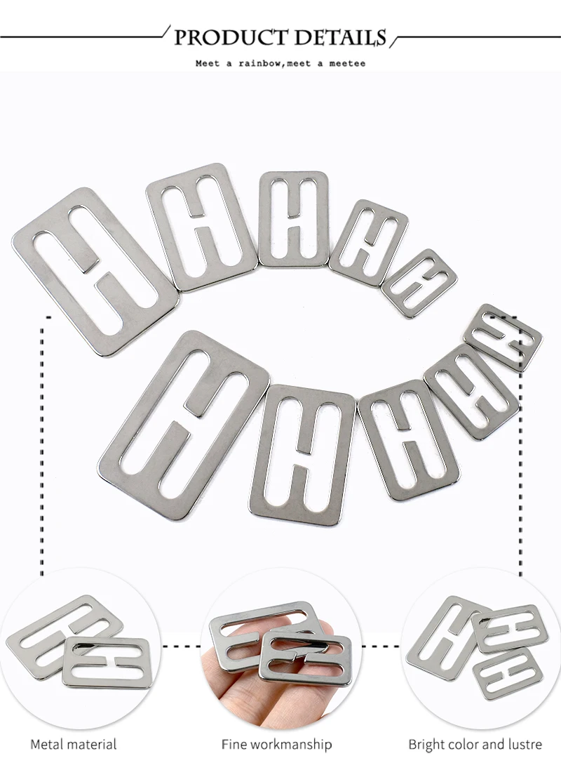 5/10Pcs 20-50mm Stainless Steel Silder Buckle for Bag Strap Backpack Buckles Adjuster Clasp Webbing Belt Loops DIY Accessories