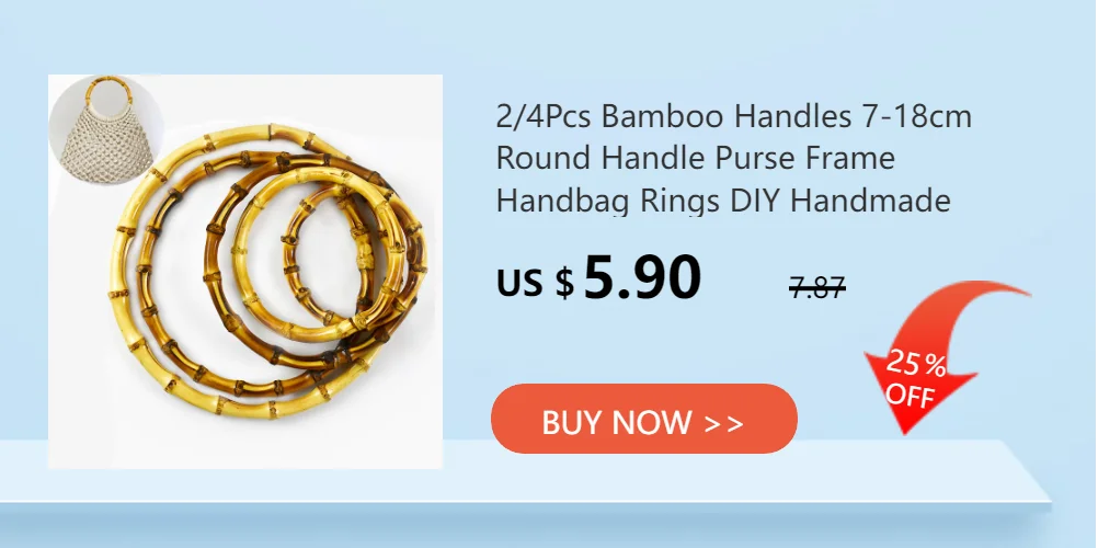 2/4Pcs 28/30cm Natural Bamboo Bag Handles Wooden Handle Purse Frame for Women's Handbag Woven-Bag DIY Handmade Bags Accessories