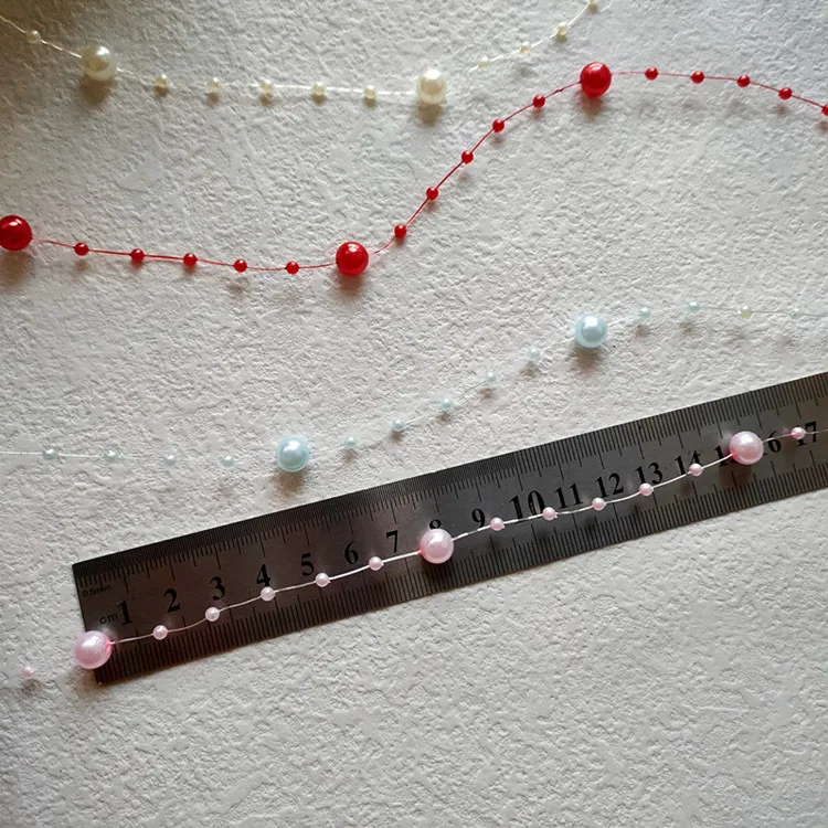 Italife Pearl Chain Charm Ita Bag Accessories Women Red Itabag Decoration for Teenager Girls Backpack Pink Length 5 Meters H311