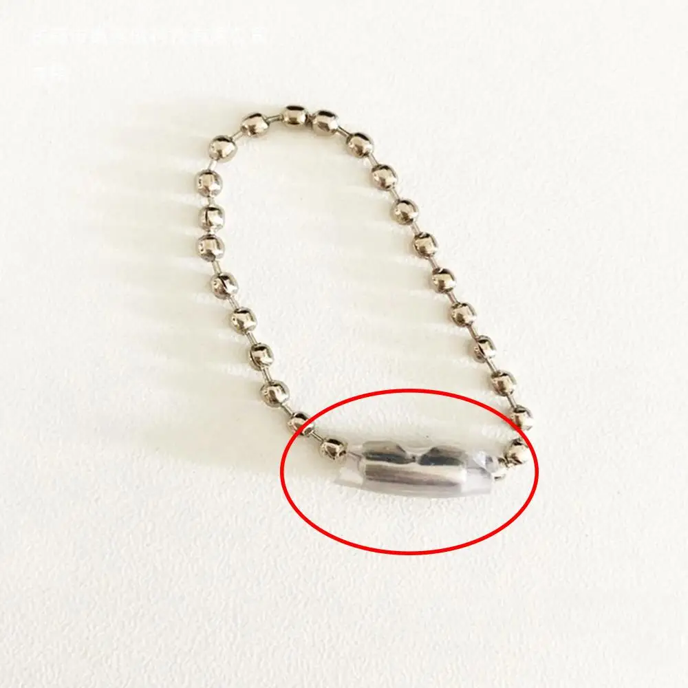 50Pcs Acrylic Bead Chain Anti-Loss Cover Pendant Keychain Card Chain Protector Bag Ornament To Prevent Falling Bead Chain