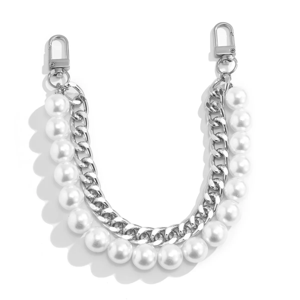 24cm Pearls Chain Strap For Handbag Fashion Accessories For Handbags Handles For Handbag Imitation Pearl Bag Chain Metal Chains