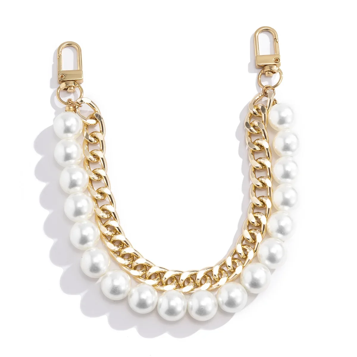 24cm Pearls Chain Strap For Handbag Fashion Accessories For Handbags Handles For Handbag Imitation Pearl Bag Chain Metal Chains