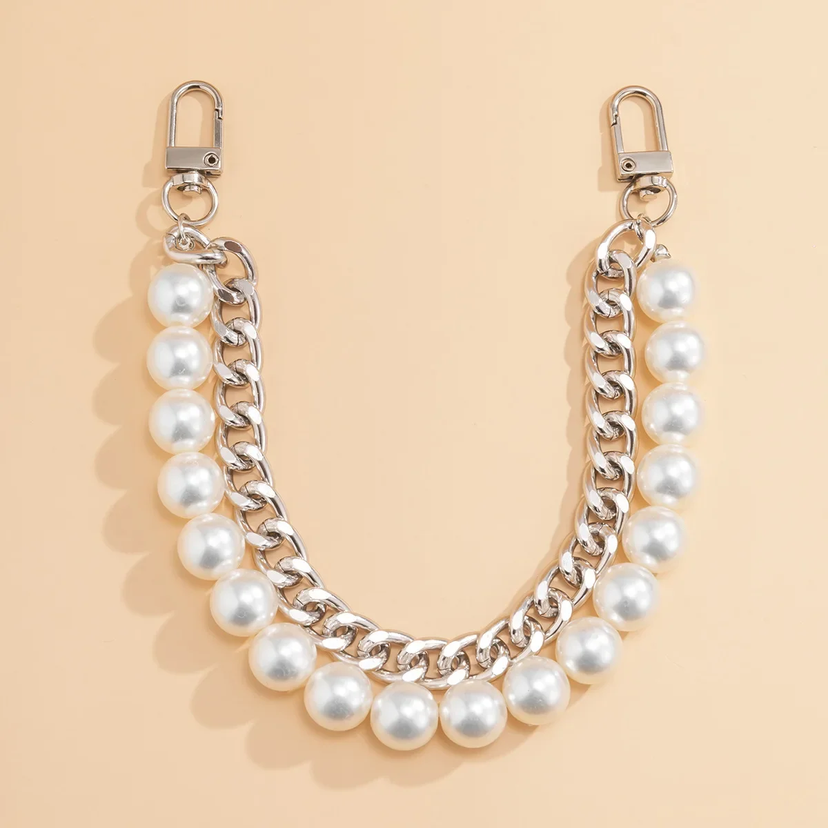 24cm Pearls Chain Strap For Handbag Fashion Accessories For Handbags Handles For Handbag Imitation Pearl Bag Chain Metal Chains