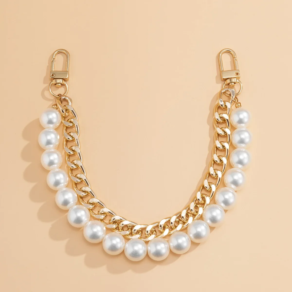 24cm Pearls Chain Strap For Handbag Fashion Accessories For Handbags Handles For Handbag Imitation Pearl Bag Chain Metal Chains