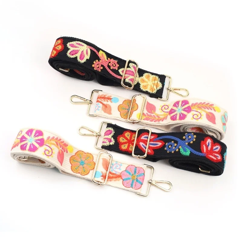 Vintage Style DIY Embroidery Shoulder Strap Multi-purpose Fashion Handbag Accessory Adjustable Comfortable Purse Strap