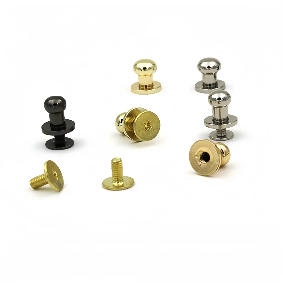 10-120Pcs 4/5/6/7/8/9/10MM Round Knob Rivets Metal Monk Head Screws Studs Alloy Nail Buckle Tack Cloth Button Bag Leather Crafts