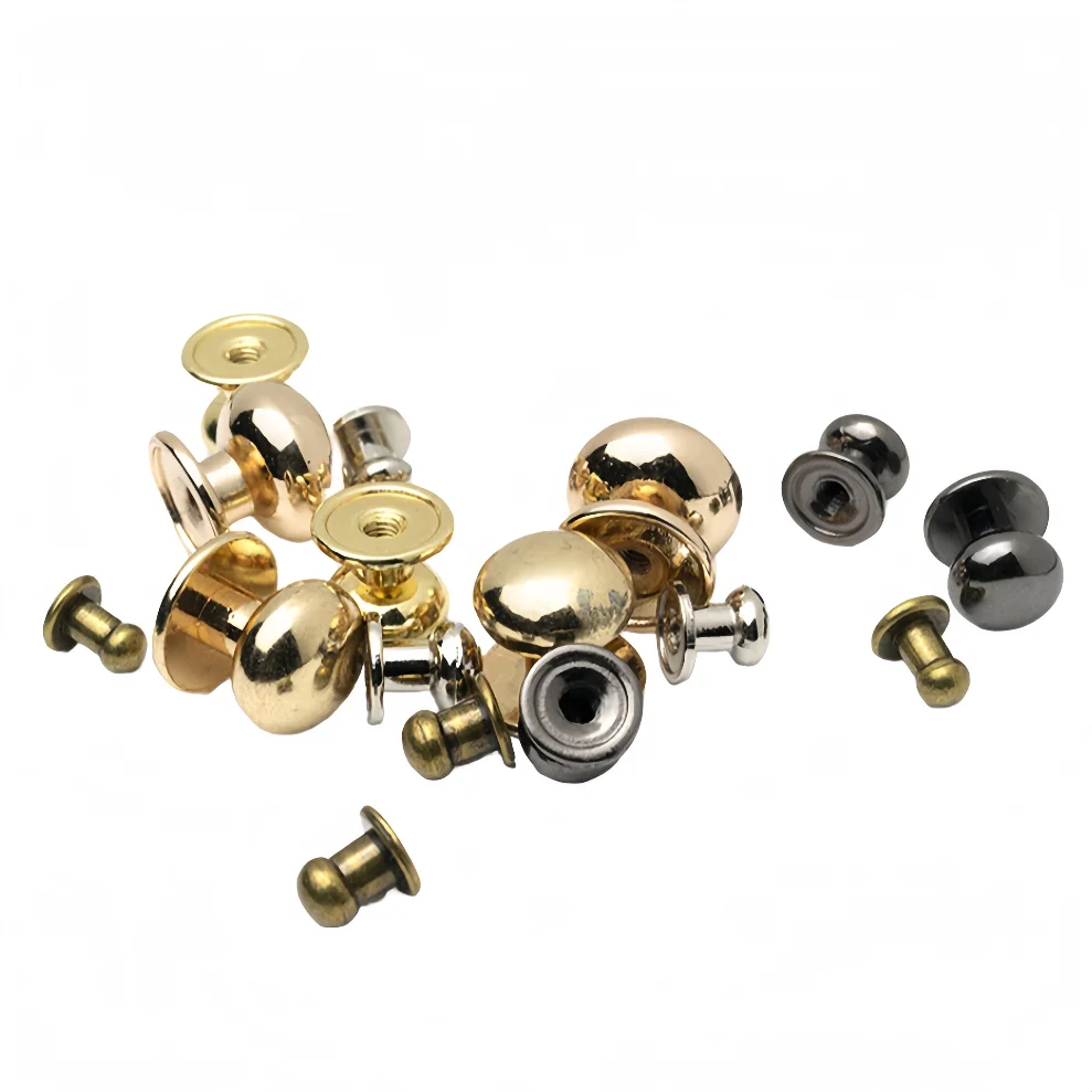 10-120Pcs 4/5/6/7/8/9/10MM Round Knob Rivets Metal Monk Head Screws Studs Alloy Nail Buckle Tack Cloth Button Bag Leather Crafts