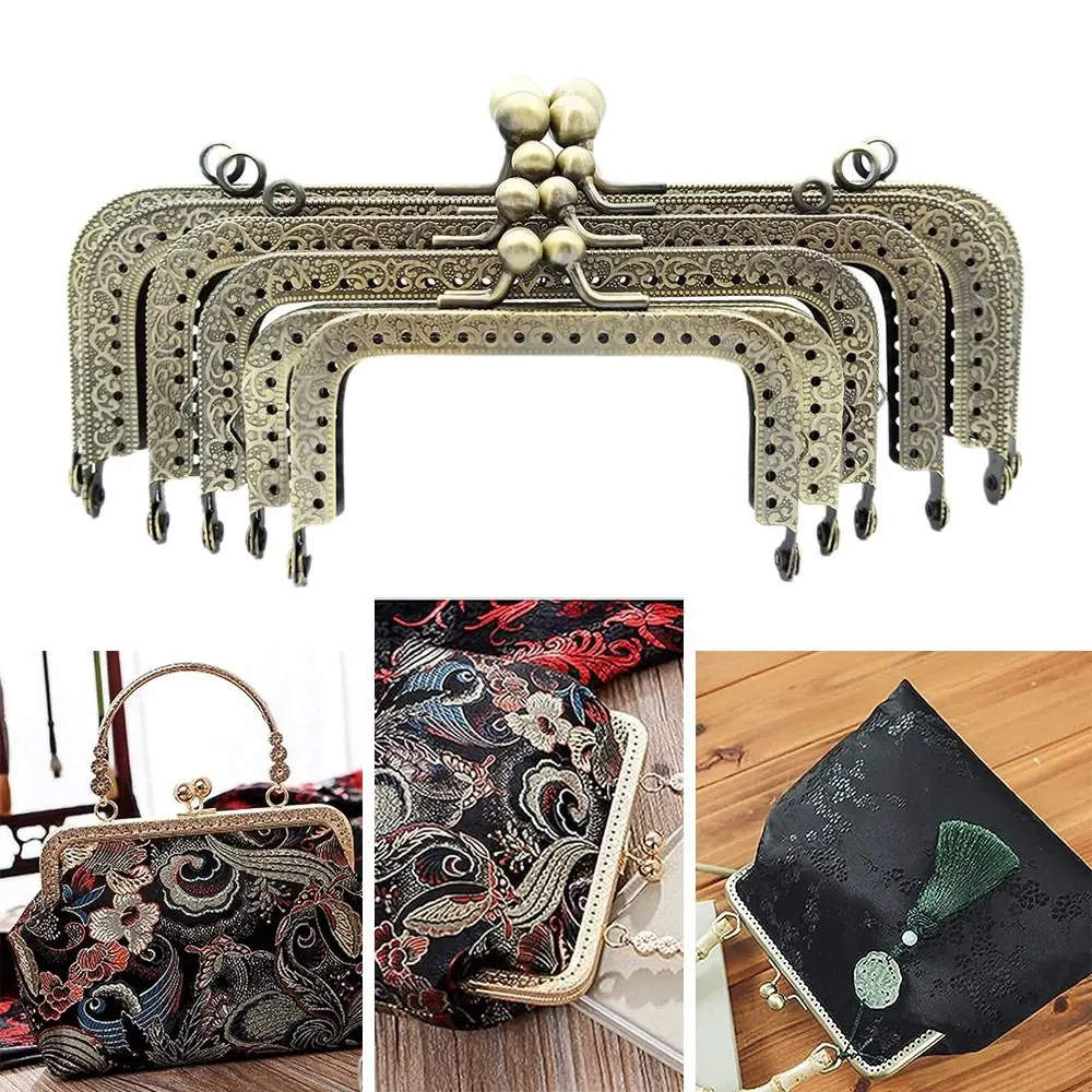 Metal Purse Frame Kiss Clasp Mini Vintage Bag Hardware Bag Kiss Clasp Lock Bag Clasps Bag Making
