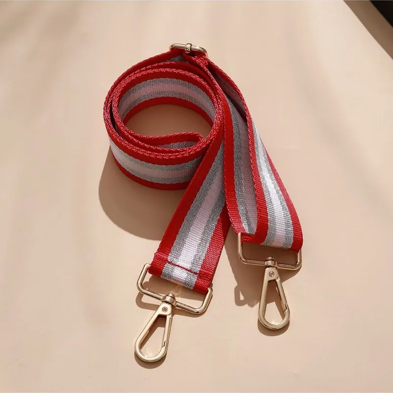 Shoulder Bag Strap Widening Adjustable Colourful Stripe Pattern Women Crossbody DIY Thickening Fashion Nylon New Bag Belt Strap