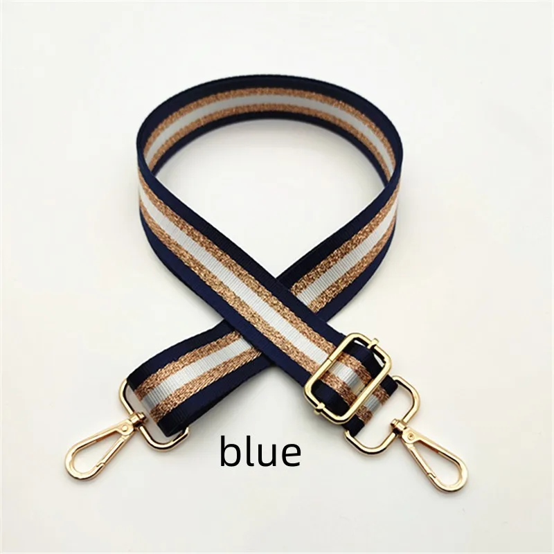Shoulder Bag Strap Widening Adjustable Colourful Stripe Pattern Women Crossbody DIY Thickening Fashion Nylon New Bag Belt Strap