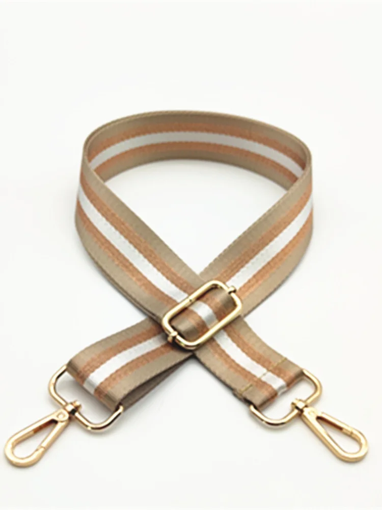 Shoulder Bag Strap Widening Adjustable Colourful Stripe Pattern Women Crossbody DIY Thickening Fashion Nylon New Bag Belt Strap
