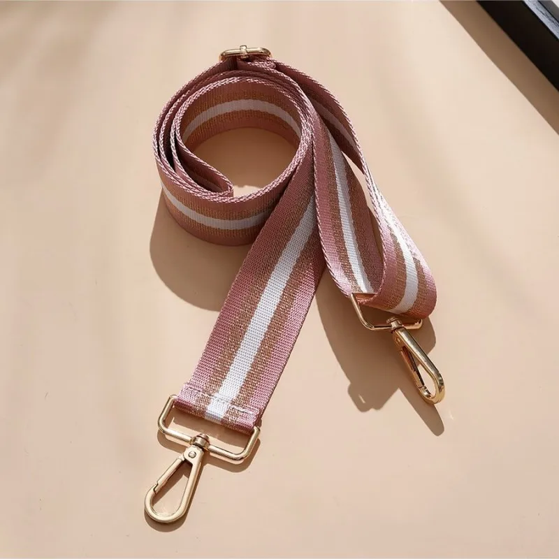 Shoulder Bag Strap Widening Adjustable Colourful Stripe Pattern Women Crossbody DIY Thickening Fashion Nylon New Bag Belt Strap