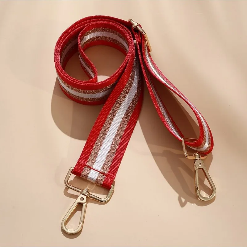 Shoulder Bag Strap Widening Adjustable Colourful Stripe Pattern Women Crossbody DIY Thickening Fashion Nylon New Bag Belt Strap