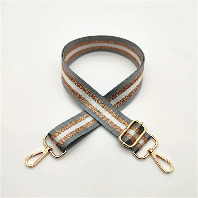 Shoulder Bag Strap Widening Adjustable Colourful Stripe Pattern Women Crossbody DIY Thickening Fashion Nylon New Bag Belt Strap