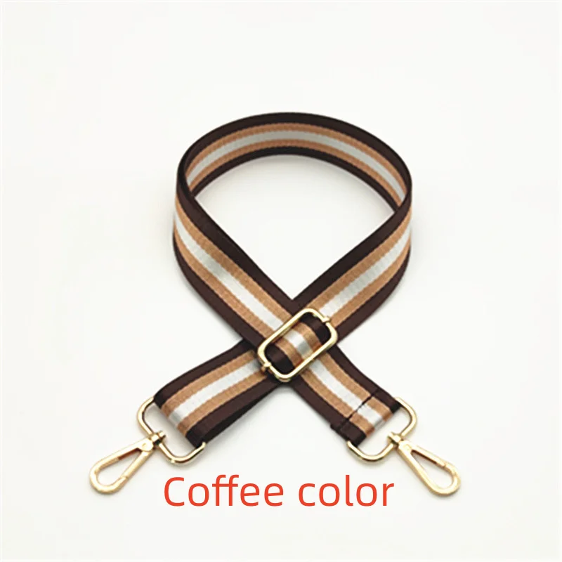 Shoulder Bag Strap Widening Adjustable Colourful Stripe Pattern Women Crossbody DIY Thickening Fashion Nylon New Bag Belt Strap