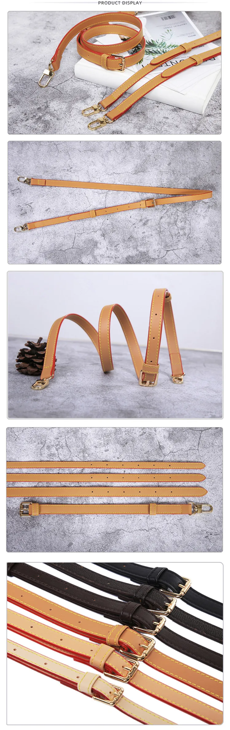 Lady bag Beige apricot khaki Inclined shoulder bag strap belt Adjustable 105 ~120cm