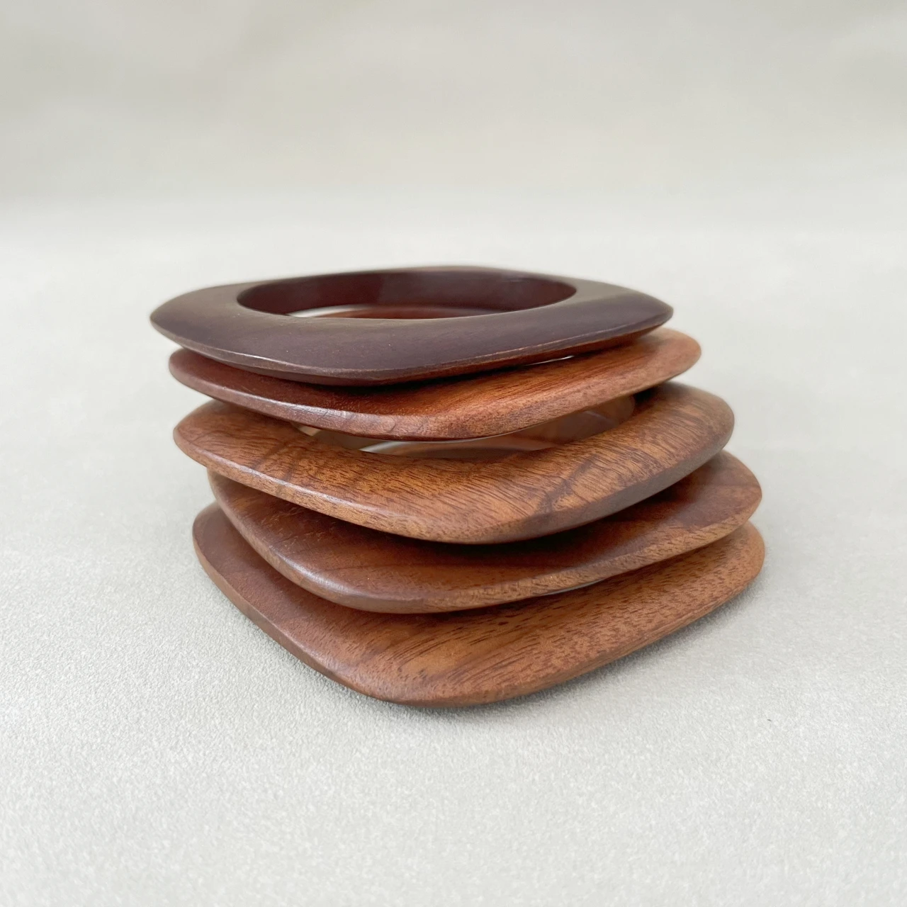 Round Fashion Wooden Handle Bags For Women Polished Wood Dowel Handles Vintage And DIY Handbags With Wood Handles Real Wood