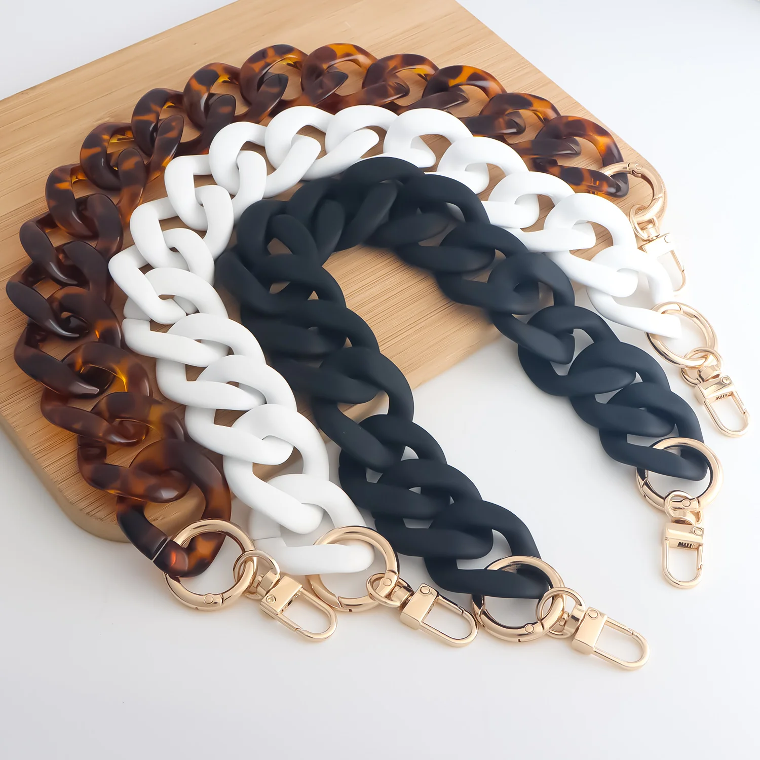 Acrylic Purse Chains Replacement Handbag Strap Chain Straps Fashionable Purse Chains Handles for DIY Purse Strap