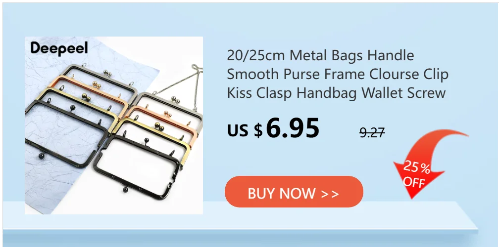 1/2Pcs Deepeel 13cm Metal Purse Frame Kiss Clasp Women's Handbag Handles DIY Sewing Brackets Handmade Making Bags Accessories