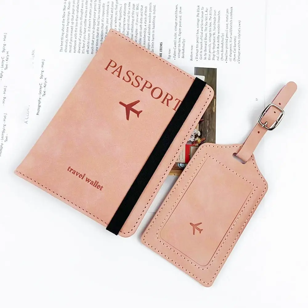 Portable Leather Luggage Tag Travel Suitcase Name Address ID Baggage Label Address Holder Boarding Tags Travel Accessories