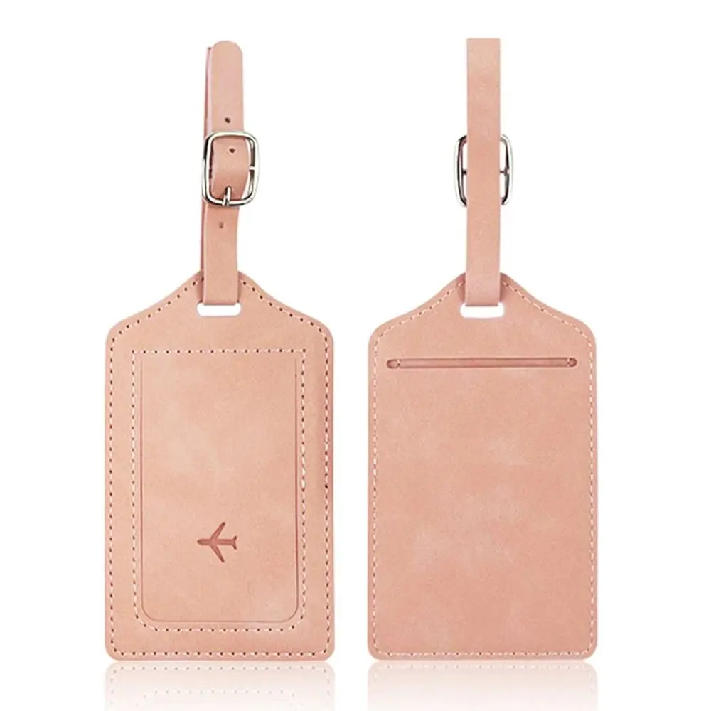 Portable Leather Luggage Tag Travel Suitcase Name Address ID Baggage Label Address Holder Boarding Tags Travel Accessories