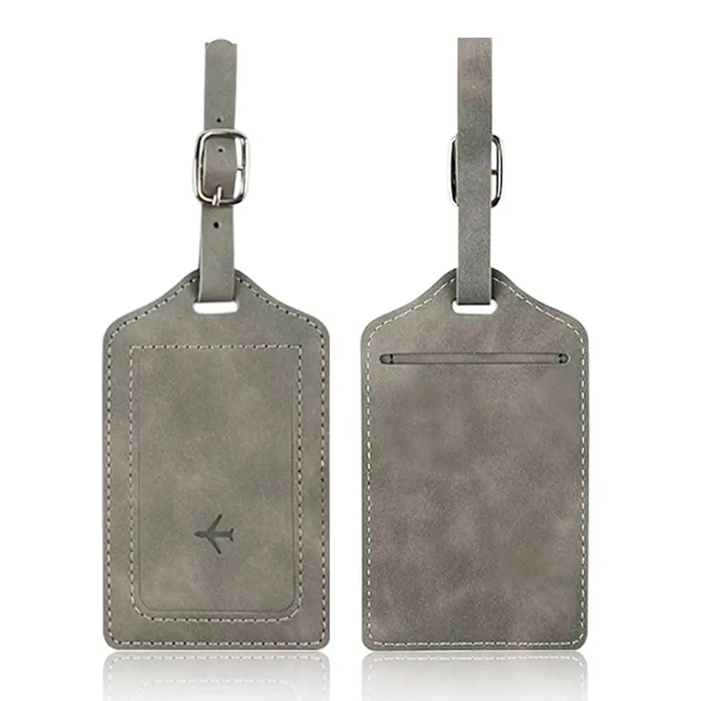 Portable Leather Luggage Tag Travel Suitcase Name Address ID Baggage Label Address Holder Boarding Tags Travel Accessories