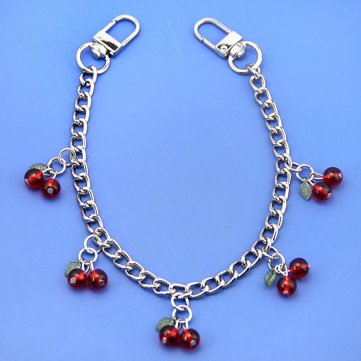Fashion temperament glass stone red cherry chain jewelry bag hanging jewelry bag charm bag accessories