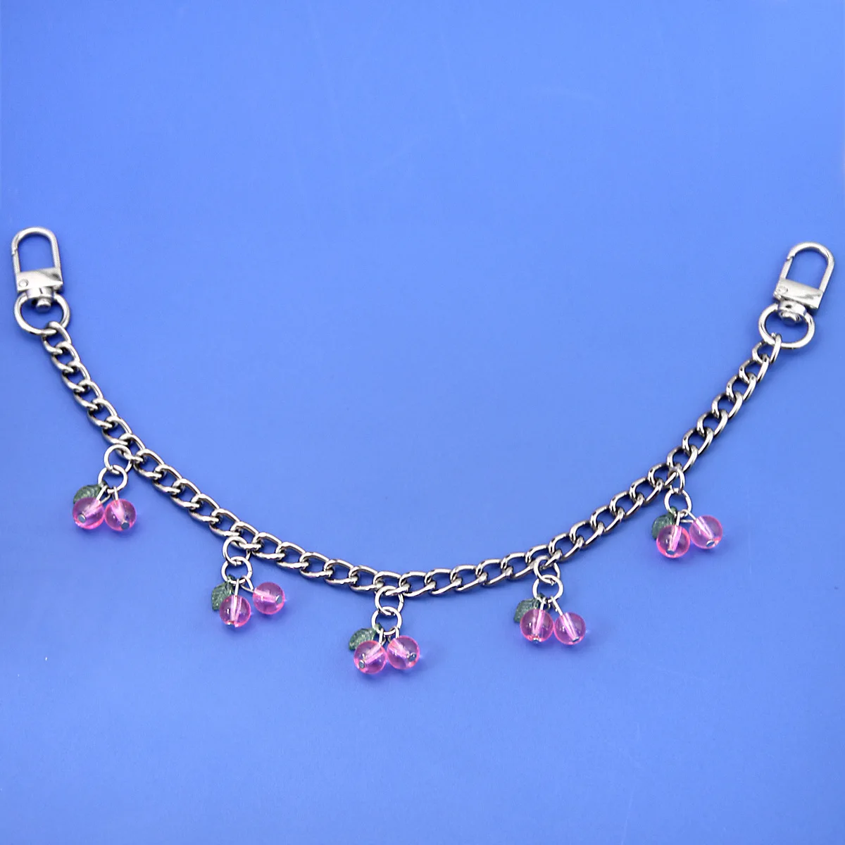Fashion temperament glass stone red cherry chain jewelry bag hanging jewelry bag charm bag accessories