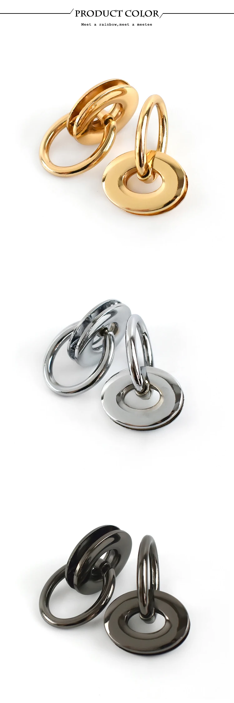 5/10Pcs Deepeel 25*32mm Metal Eyelet Buckles Bag Side Clip Clasp Handle O&D Ring Buckle Luggage Handbag DIY Hardware Accessories