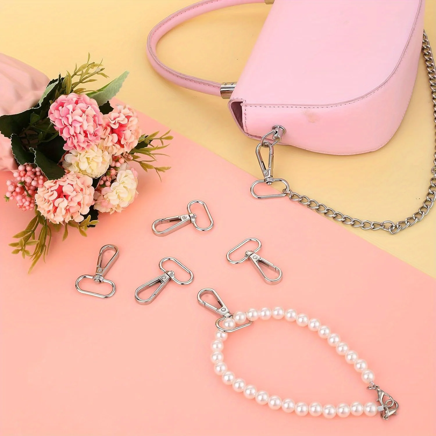 5pcs Metal Swivel Snap Clasps Buckles Lobster Clasp Swivel Trigger Clips Snap Hook Bag Strap Buckle DIY Sewing Accessories
