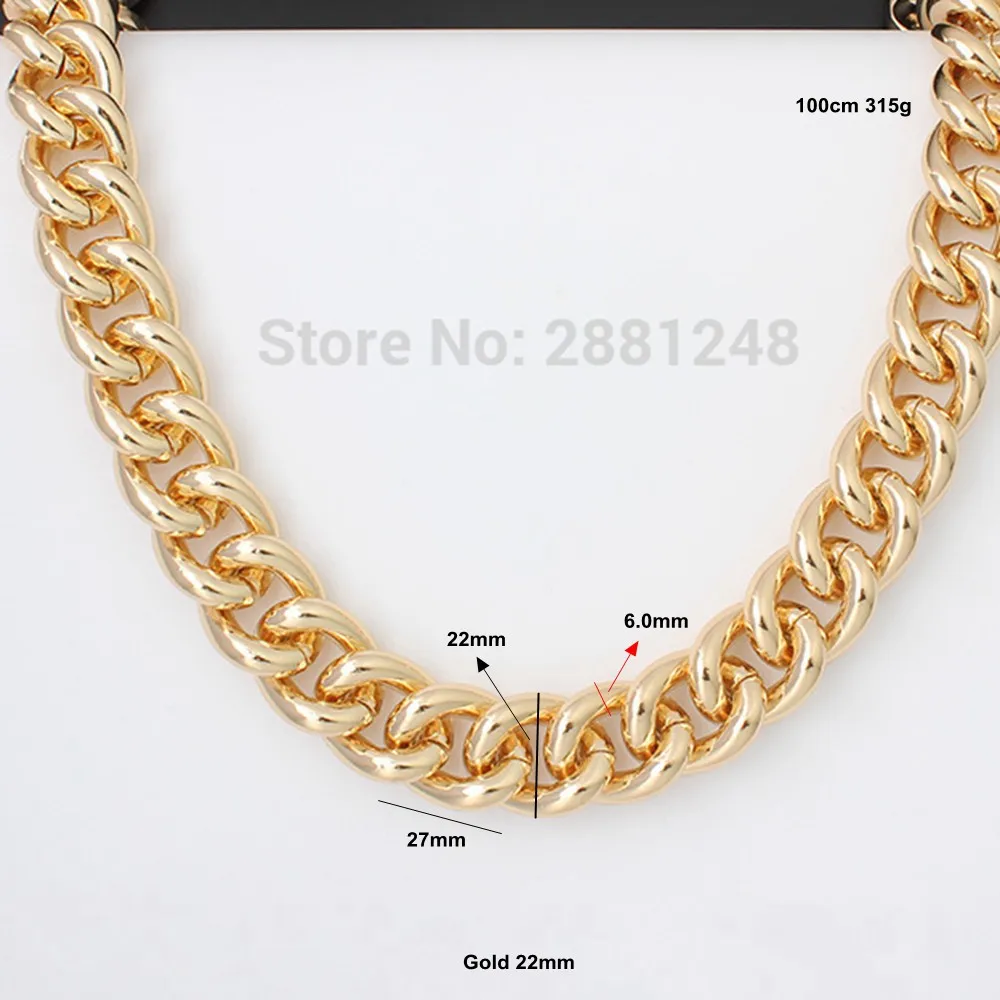 1-10 Meters 11mm 13mm 17mm 22mm rainbow Aluminium Chain Light weight chain for hand bag purse adjusted strap Handbag Straps Bag