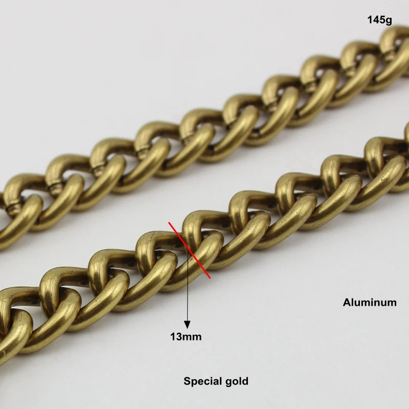 1-10 Meters 11mm 13mm 17mm 22mm rainbow Aluminium Chain Light weight chain for hand bag purse adjusted strap Handbag Straps Bag