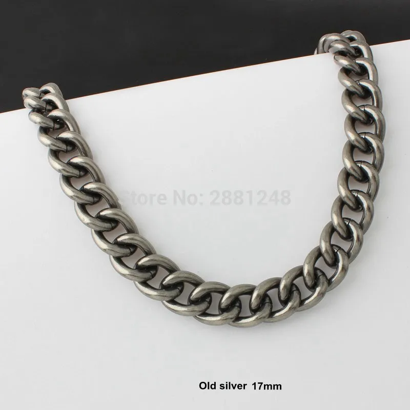 1-10 Meters 11mm 13mm 17mm 22mm rainbow Aluminium Chain Light weight chain for hand bag purse adjusted strap Handbag Straps Bag